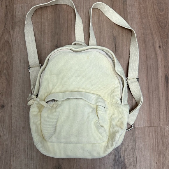 Brandy Melville Handbags - John Galt by Brandy Melville  Cream Corduroy Backpack